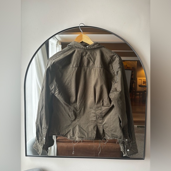 CURRENT ELLIOT | The tells button down shirt in rural green | size 1 - Picture 6 of 7